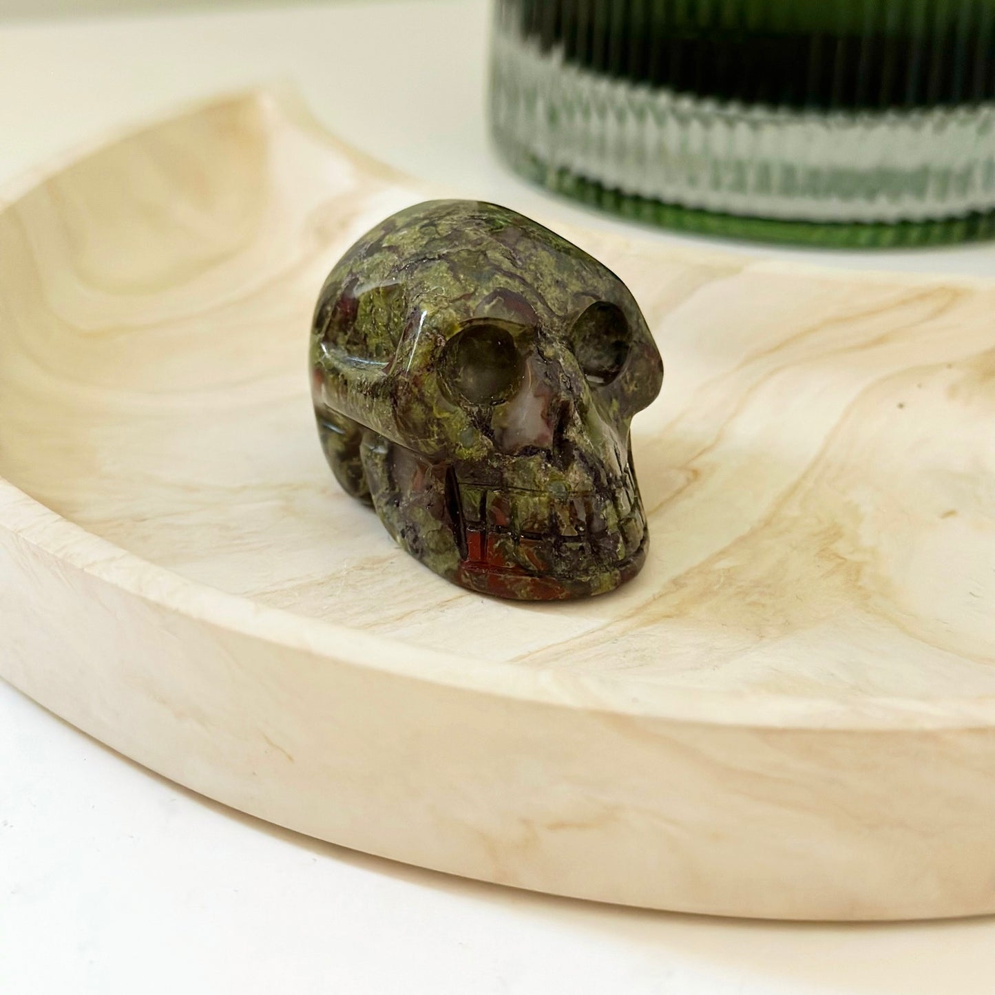 Blood Stone Jasper Skull