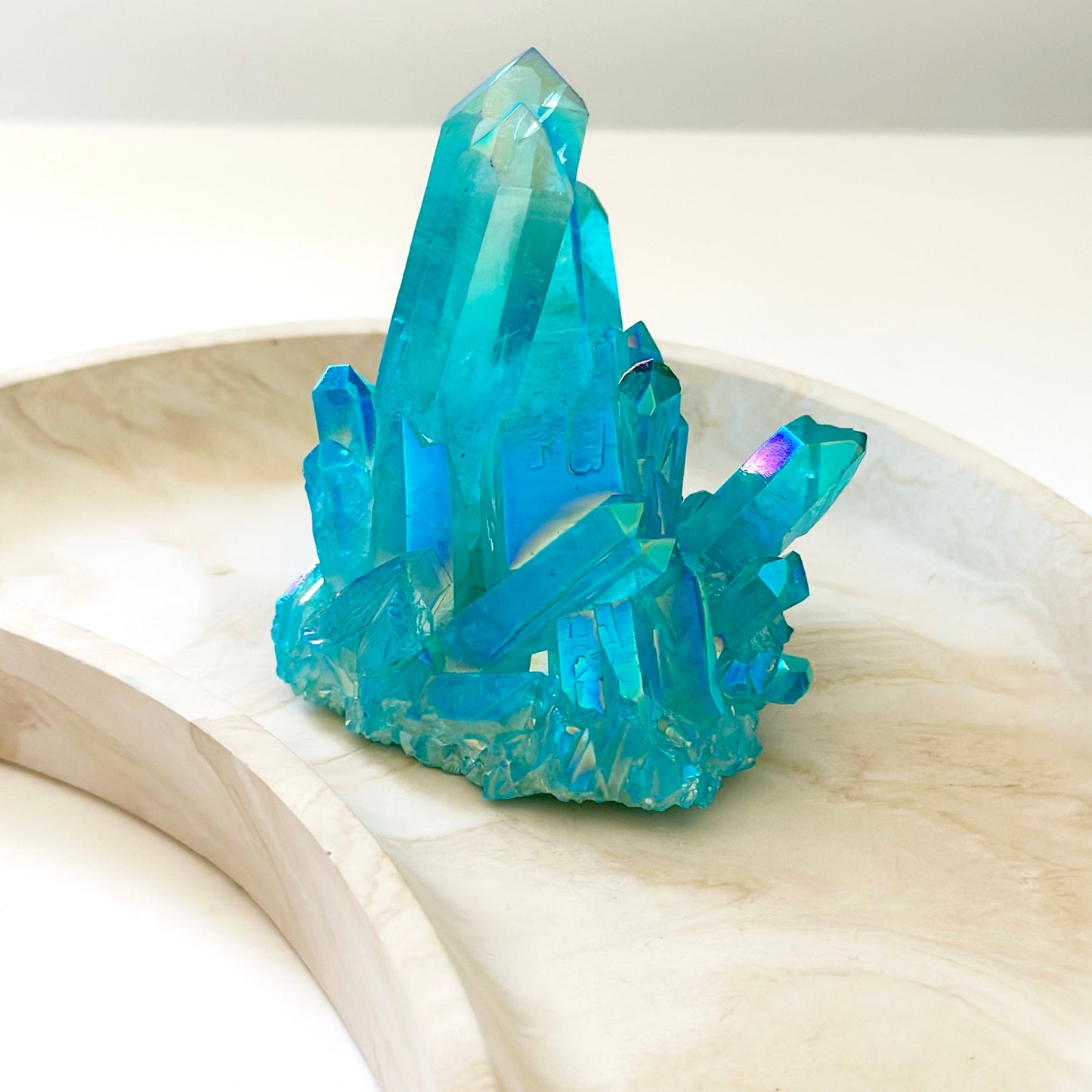 Aqua Aura Quartz Cluster