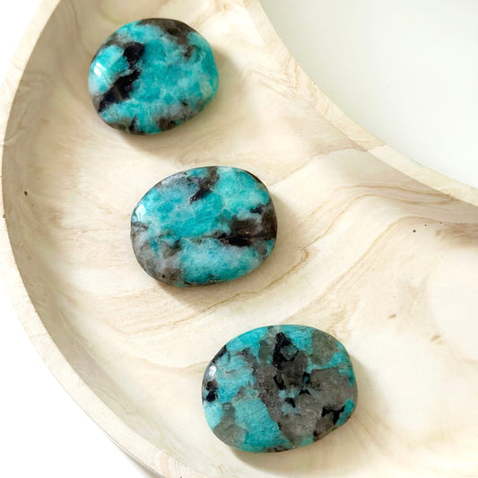 Smoky Quartz & Amazonite Palm Stones