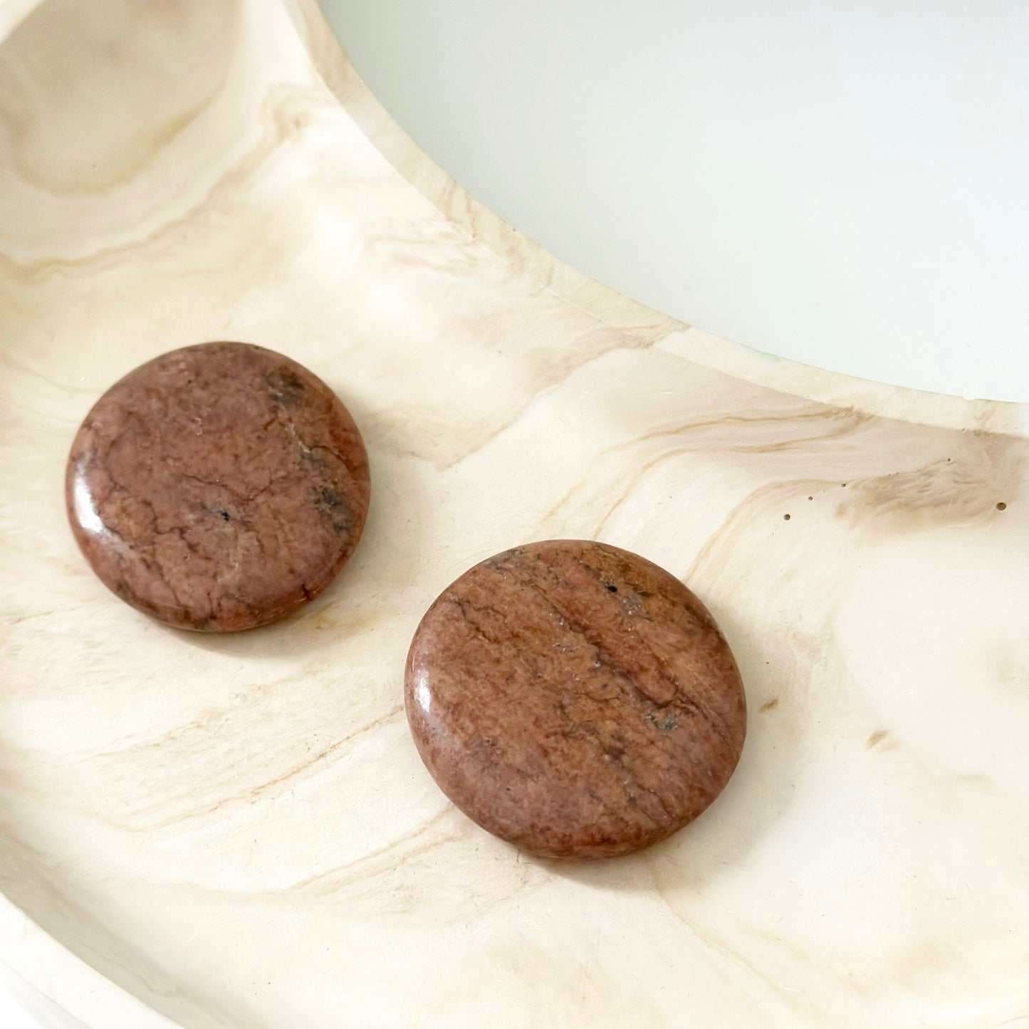 Rhodonite Pocket Palm Stone