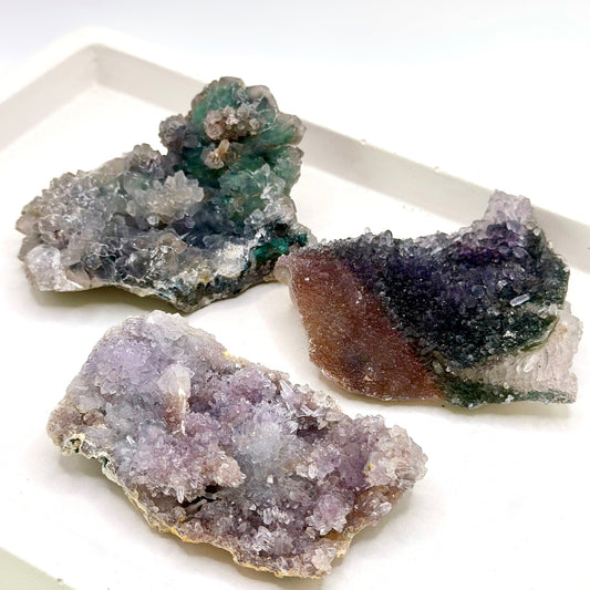 Anhydrite Amethyst Cluster