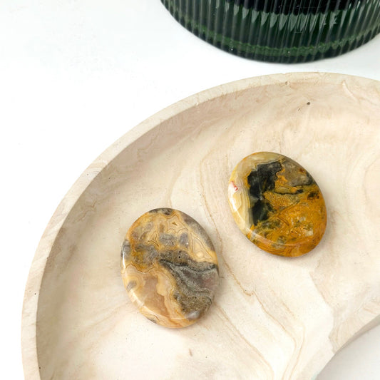 Crazy Lace Agate Worry Stone - 4.5cm