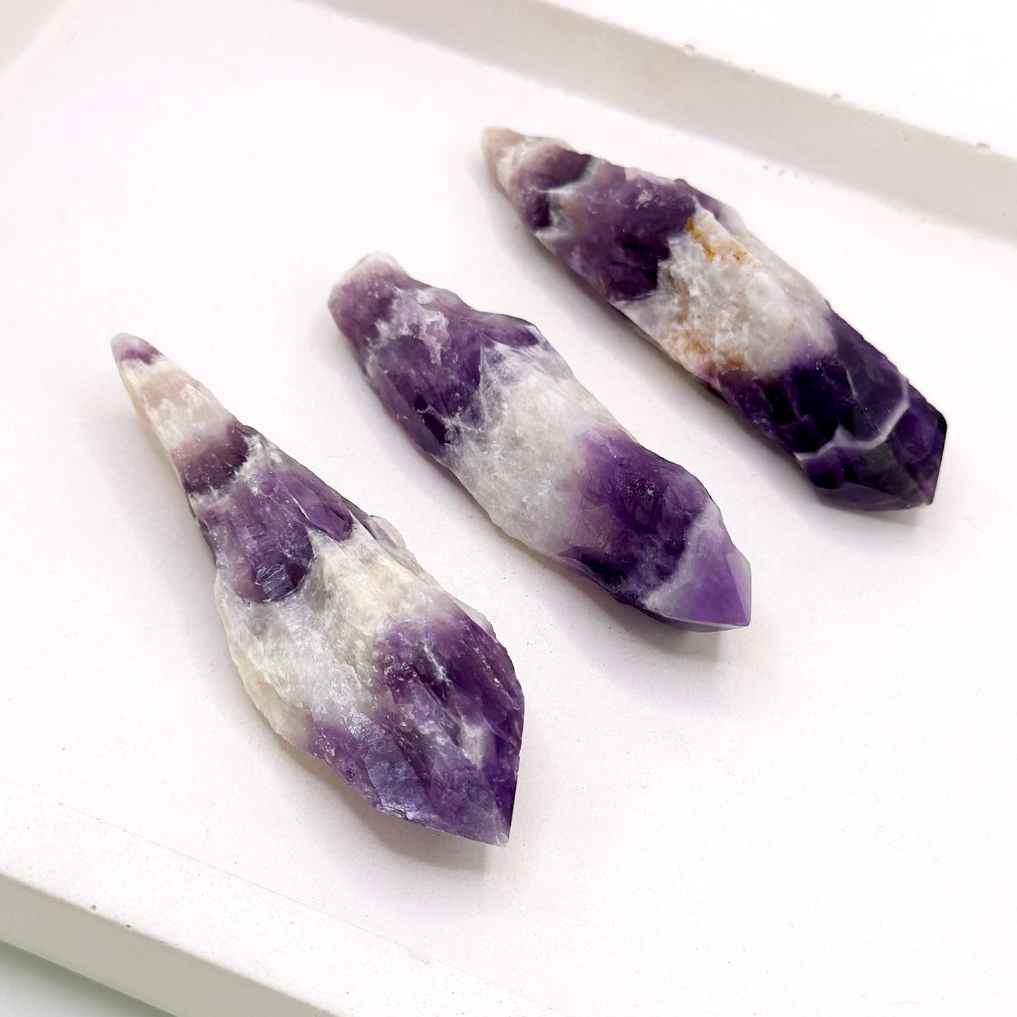Chevron Amethyst Points