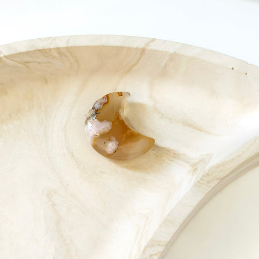 Flower Agate Moon