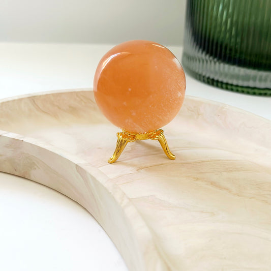 Peach Selenite Sphere - 113g