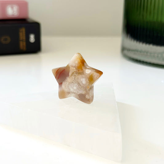 Flower Agate Star - 3cm