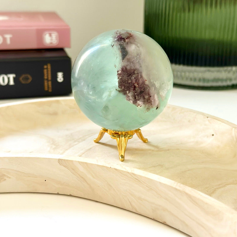 Green Fluorite Sphere - 346g