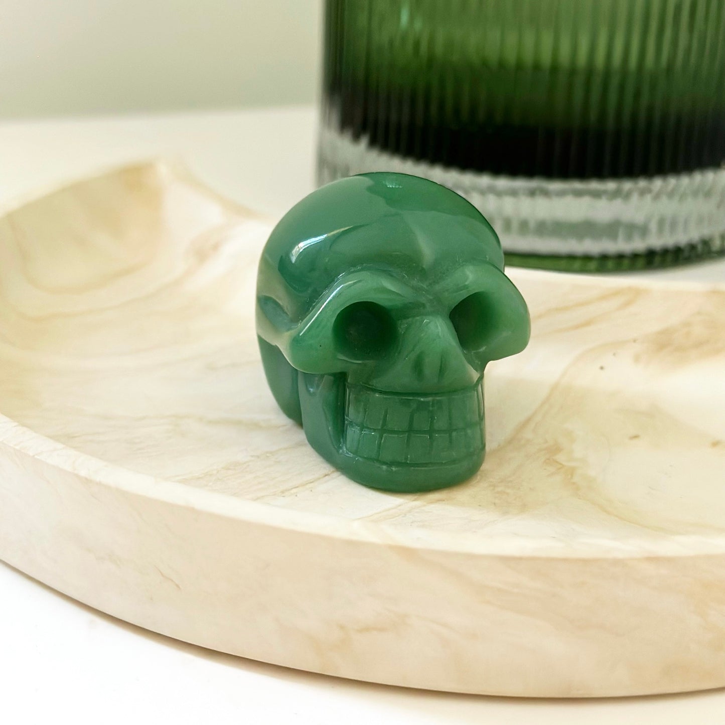 Green Aventurine Skull