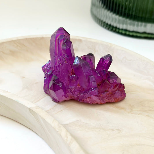 Purple Aura Quartz Cluster