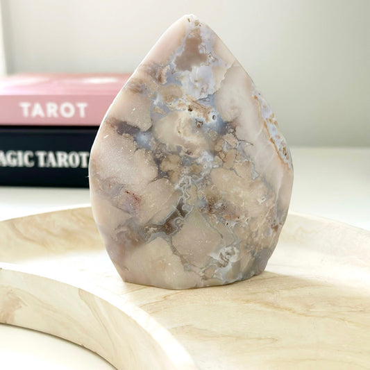 Blue Flower Agate Flame