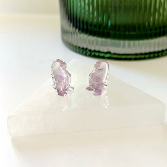 Amethyst Mini Dinosaur Carving