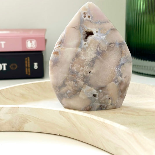 Blue Flower Agate Flame