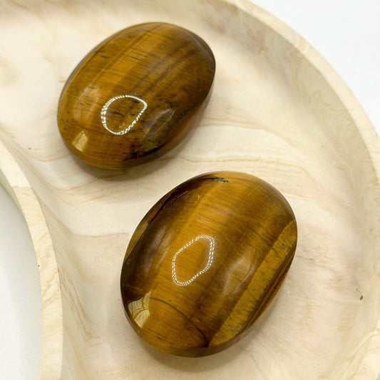 Gold Tigers Eye Palm Stone