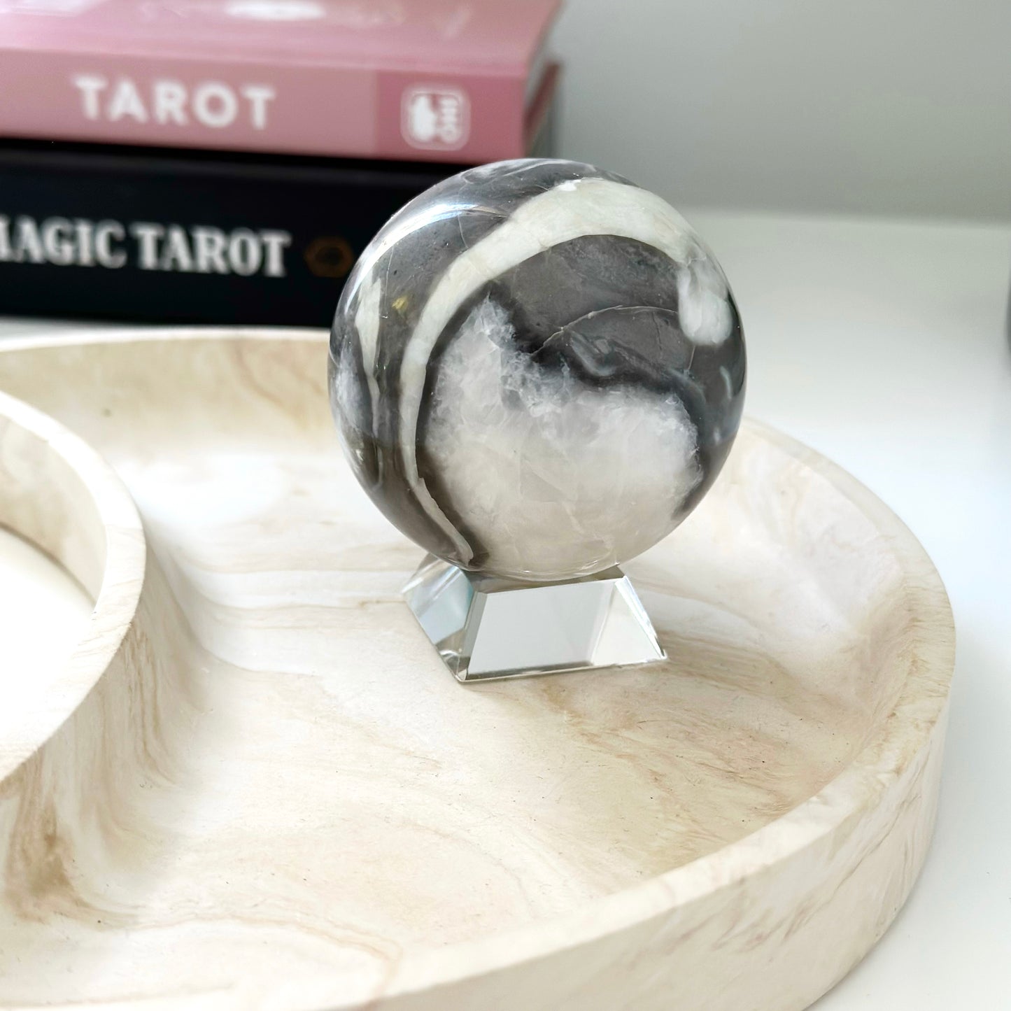 Shell Jasper Sphere -236g – Moonshadow Crystal