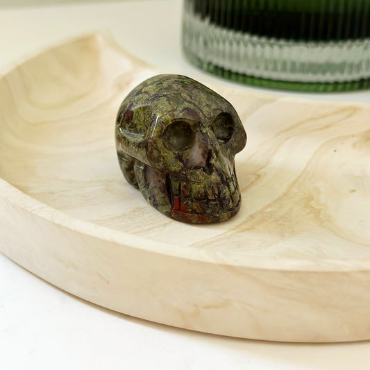 Blood Stone Jasper Skull